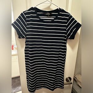 Navy striped dress